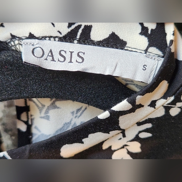 ASOS Oasis Floral Maxi Dress, Black and White, Size US S - Picture 5 of 6